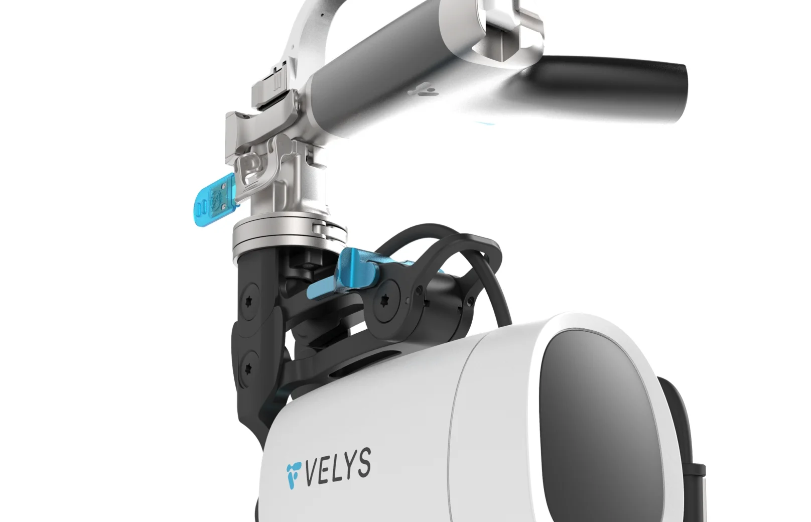 Close up of the VELYSTM Robotic Assisted Solution on a white background.
